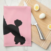 De roze roze roze roebel geïnspireerde keukenhandd theedoek (Quarter Fold)