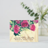 De roze roze roze roze roze roze roodbruinroos bru aankondigingskaart (Staand voorkant)