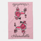 De roze roze roze roze roze roze roofdieren person theedoek (Verticaal)