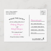 De roze roze rozen Collectie van het moderne Luxe  Aankondigingskaart (Achterkant)