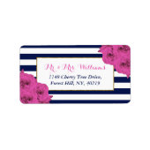 De roze roze rozen Collectie van het moderne Luxe  Etiket (Voorkant)