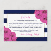 De roze roze rozen Collectie van het moderne Luxe  Informatiekaartje (Voorkant)