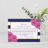 De roze roze rozen Collectie van het moderne Luxe  Informatiekaartje (Staand voorkant)