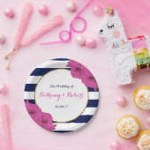 De roze roze rozen Collectie van het moderne Luxe  Papieren Bordje (Feest)