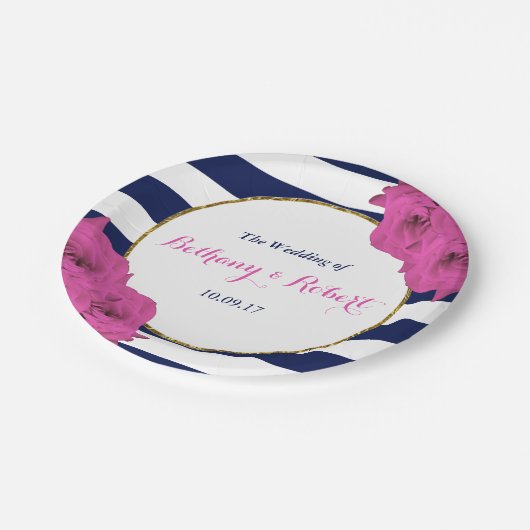 De roze roze rozen Collectie van het moderne Luxe  Papieren Bordje (Gekanteld)