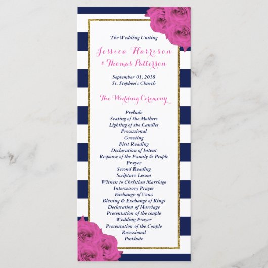 De roze roze rozen Collectie van het moderne Luxe  Programmakaart (Voorkant)