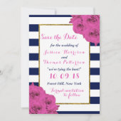 De roze roze rozen Collectie van het moderne Luxe Save The Date (Voorkant)