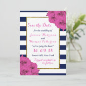 De roze roze rozen Collectie van het moderne Luxe Save The Date (Staand voorkant)
