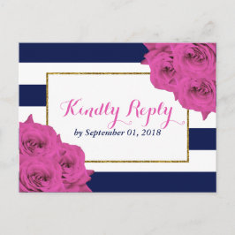 De roze roze rozen Collectie van het moderne Luxe  Uitnodiging Briefkaart