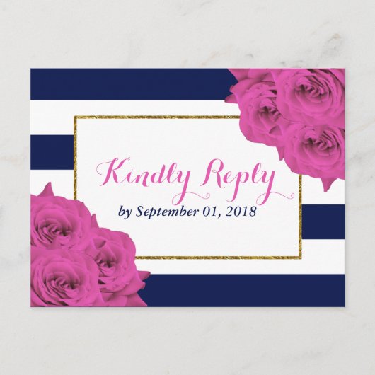 De roze roze rozen Collectie van het moderne Luxe  Uitnodiging Briefkaart (Voorkant)