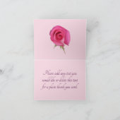 De roze Rozen de Paarse Orchideeën u danken nemen Bedankkaart (Binnen)