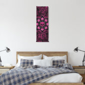 De roze schedel canvas afdruk (Insitu (Slaapkamer))