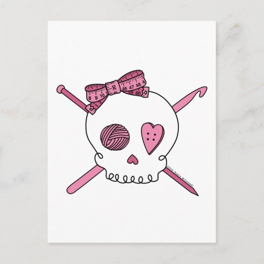 (De Roze) Schedel van de ambacht Briefkaart (Voorkant)