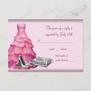 De roze Schoenen Quinceanera RSVP van de Hiel van