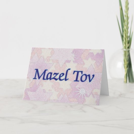 De Roze Sterren van Tov van Mazel Kaart (Voorkant)
