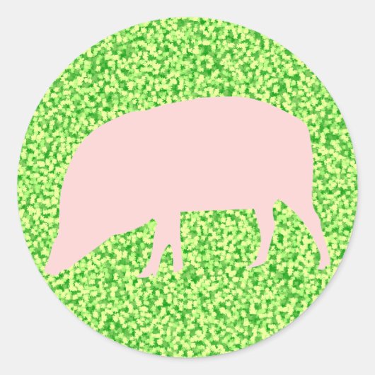 De roze Sticker van het Varken (Voorkant)