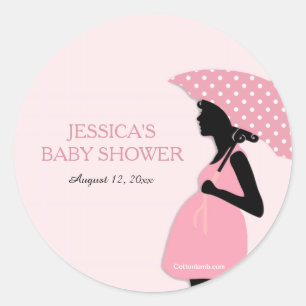 De roze Stickers van het Baby shower van de