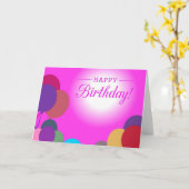 De roze Tekst van de Verjaardag van de Maan van de Kaart (Gele Bloem)