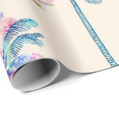 De roze Tropische Hawaiiaanse Palmen van de Cadeaupapier (Rol Hoek)