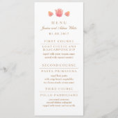 De roze Tulp Weddenschapskaart Menu (Voorkant)