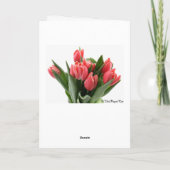 De Roze Tulpen van het moederdag van Dochter Bedankkaart (Achterkant)