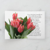 De Roze Tulpen van het moederdag van Dochter Bedankkaart (Binnen)