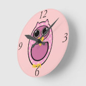DE ROZE UIL VAN DE STIP RONDE KLOK (Hoek)