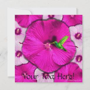 De roze Uitnodiging van de Hibiscus en van de
