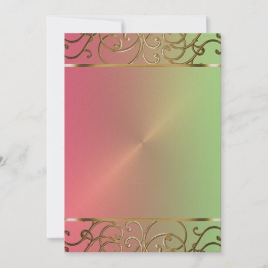 De roze Uitnodiging van de Partij van de Vakantie (Voorkant)