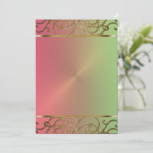 De roze Uitnodiging van de Partij van de Vakantie (Staand voorkant)