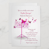 De Roze Uitnodiging van de Tribune van de muziek (Voorkant / Achterkant)