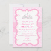 De roze Uitnodiging van de Verjaardag van de (Voorkant)