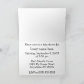 De roze Uitnodiging van het Baby shower met (Binnen)