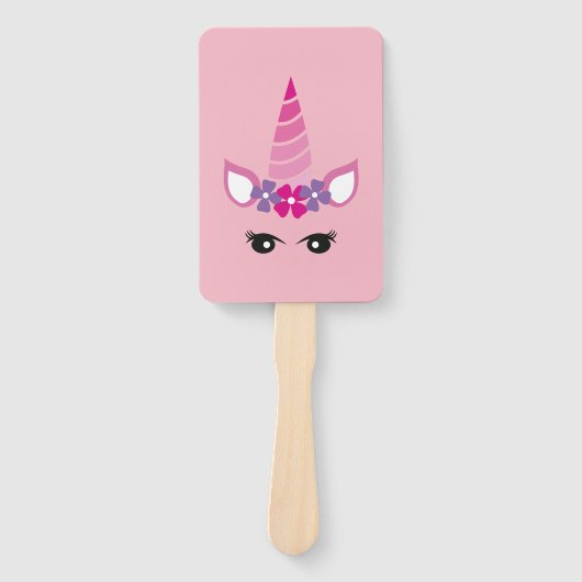 De Roze Unicorn Handwaaier (Voorkant)
