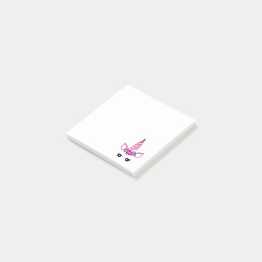 De Roze Unicorn Post-it® Notes (Schuin)