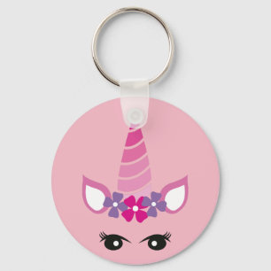 De Roze Unicorn Sleutelhanger