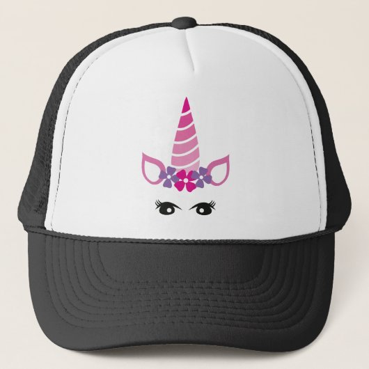 De Roze Unicorn Trucker Pet (Voorkant)