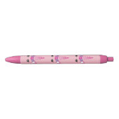 De Roze Unicorn Zwarte Inkt Pen (Voorkant)