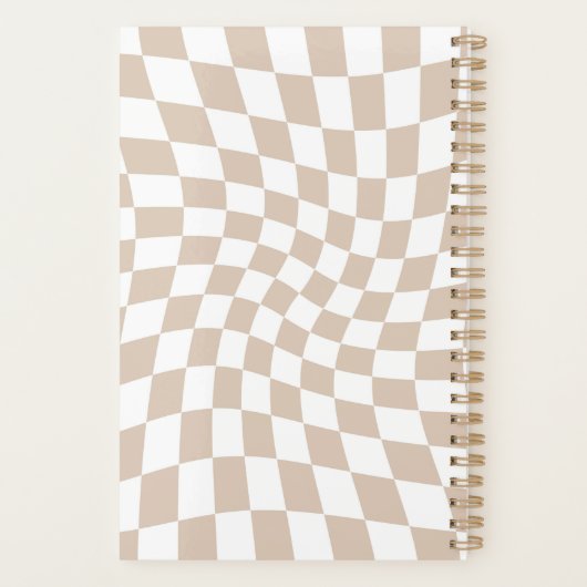 De Roze van het Sand van de Retro Gecontroleerde A Planner (Achterkant)