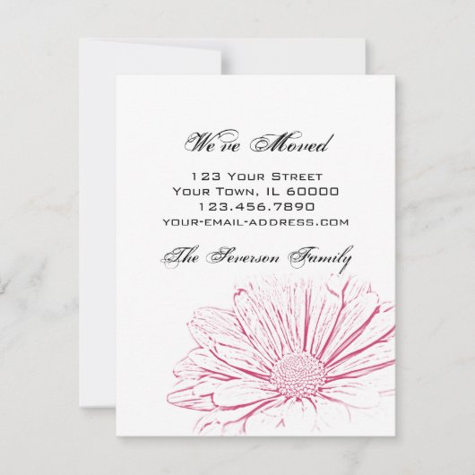 De roze Verandering van het Effect van de Bloem va Aankondiging (Voorkant)