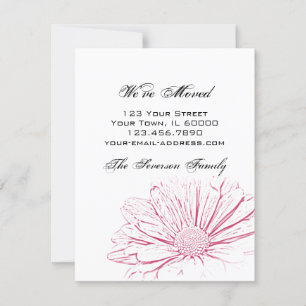 De roze Verandering van het Effect van de Bloem va Aankondiging