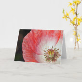 De roze Verjaardag van de Papaver Kaart (Gele Bloem)