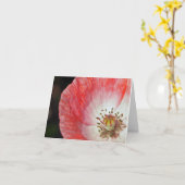 De roze Verjaardag van de Papaver Kaart (Gele Bloem)