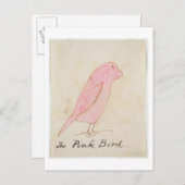 De roze vogel uit 'zestien tekeningen van Comic Bi Briefkaart (Voorkant / Achterkant)