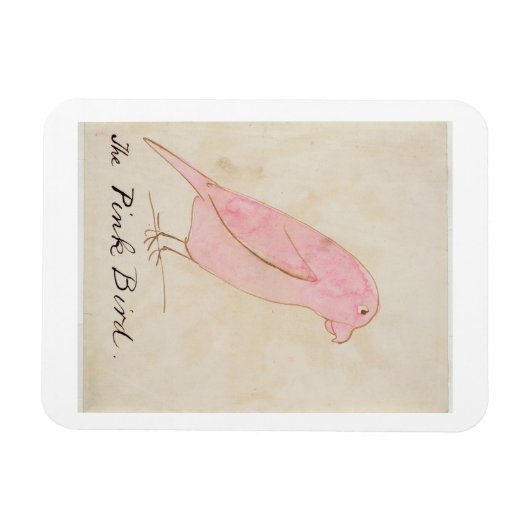 De roze vogel uit 'zestien tekeningen van Comic Bi Magneet (Horizontaal)