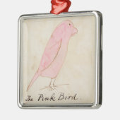 De roze vogel uit 'zestien tekeningen van Comic Bi Metalen Ornament (Links)