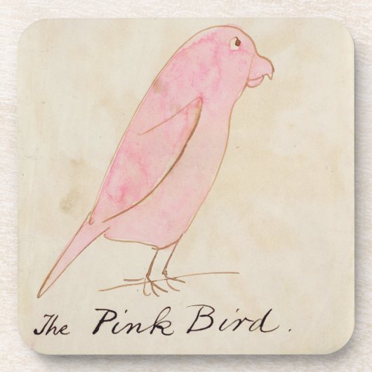 De roze vogel uit 'zestien tekeningen van Comic Bi Onderzetter (Voorkant)