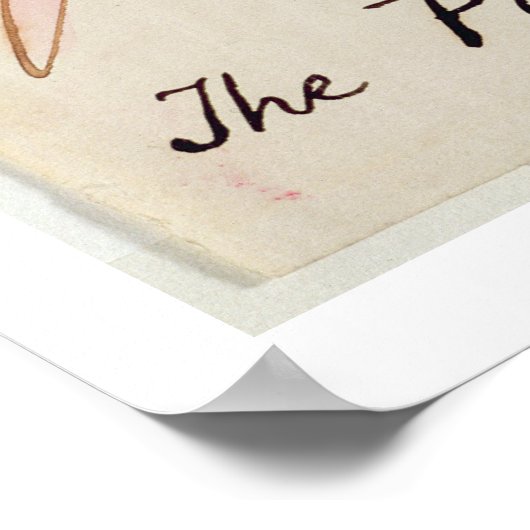 De roze vogel uit 'zestien tekeningen van Comic Bi Poster (Hoek)