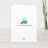 De roze Waterverf Bloemen dankt u Bedankkaart (Achterkant)