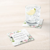 De roze Waterverf Floral Forever begint morgen Kartonnen Onderzetters (Insitu)